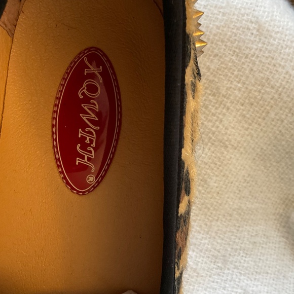 XQWFH Men's Leopard Print Slip On Dress Shoes Loafers Spiked Size 10.5 Unique! - Picture 13 of 14